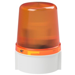deegee Series B IP66 Standard Power LED Strobe Beacon 24-230Vuc with White Base 135mm x 94mm ⌀ Amber