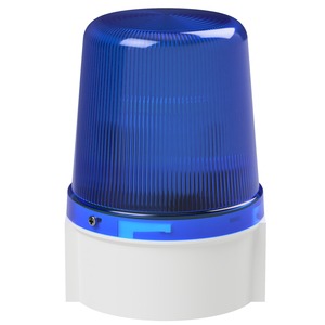 deegee Series B IP66 Standard Power LED Strobe Beacon 24-230Vuc with White Base 135mm x 94mm ⌀ Blue