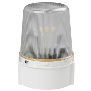 deegee Series B IP66 Standard Power LED Strobe Beacon 24-230Vuc with White Base 135mm x 94mm ⌀ White