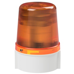 deegee Series B IP66 High Power LED Strobe Beacon 24-230Vuc with White Base 135mm x 94mm ⌀ Amber