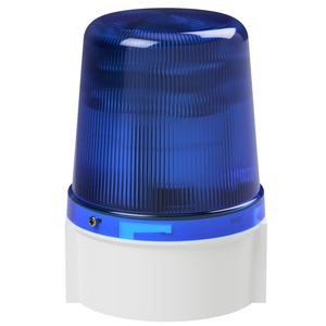 deegee Series B IP66 High Power LED Strobe Beacon 12-24Vuc with White Base 135mm x 94mm ⌀ Blue