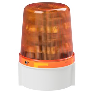 deegee Series B IP66 Ultra Power LED Strobe Beacon 115-230Vuc with White Base 135mm x 94mm ⌀ Amber