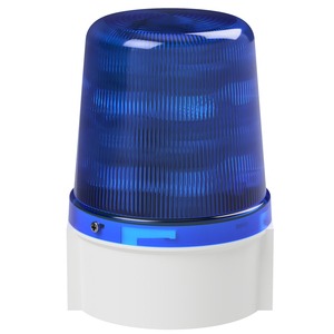 deegee Series B IP66 Ultra Power LED Strobe Beacon 12-24Vdc with White Base 135mm x 94mm ⌀ Blue