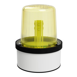 deegee PSD IP65 Pulsed SML Beacon 12-36Vdc White Base 102mm x 79mm dia. Yellow