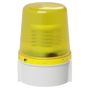 deegee PSB IP66 Flashing LED Beacon 24-230Vuc White Base 135mm x 94mm dia. Yellow