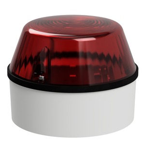 deegee PSR IP65 Pulsed LED Beacon 12-36Vdc White Base 92mm x 123mm dia. Red