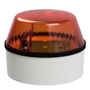 deegee PSR IP65 Pulsed LED Beacon 12-36Vdc White Base 92mm x 123mm dia. Amber