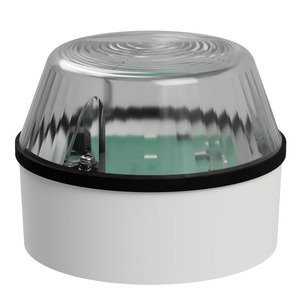 deegee PSR IP65 Pulsed LED Beacon 12-36Vdc White Base 92mm x 123mm dia. White