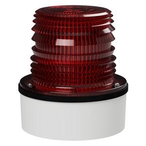deegee PSL IP65 Pulsed Eco-LED Beacon 24-230Vuc White Base 133mm x 123mm dia. Red
