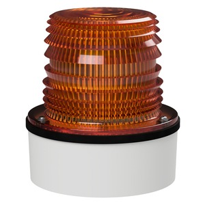 deegee PSL IP65 Pulsed Eco-LED Beacon 24-230Vuc White Base 133mm x 123mm dia. Amber