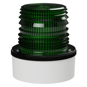 deegee PSL IP65 Pulsed Eco-LED Beacon 24-230Vuc White Base 133mm x 123mm dia. Green