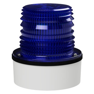 deegee PSL IP65 Pulsed Eco-LED Beacon 12-36Vdc White Base 133mm x 123mm dia. Blue