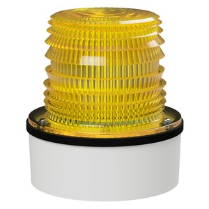 deegee PSL IP65 Pulsed Eco-LED Beacon 24-230Vuc White Base 133mm x 123mm dia. Yellow