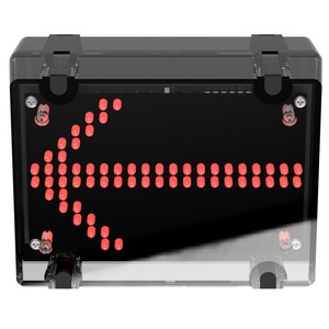 deegee IPN/012 IP65 ARROW Indicator 24Vdc Black Base 450mm x 150mm x 151mm Red