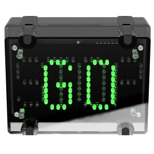 deegee IPN/016 IP65 'STOP' / 'GO' Signal 24Vuc Black Base 200mm x 150mm x 80mm Red / Green