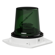 deegee RFJ IP65 Rotating Mirror Beacon 115-230Vuc White Base 212mm x 255mm x 265mm Green