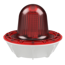 deegee PSG IP68 Flashing LED Beacon 12Vdc White Base 220mm x 256mm dia. Red