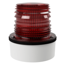 deegee XFL IP65 Xenon Strobe Single Flash Beacon 12-70Vuc White Base 133mm x 123mm dia. Red