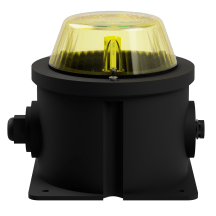 deegee PSW IP65 LED Beacon 12-36V Black Base 150mm x 150mm x 150mm Yellow