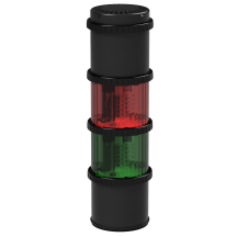 deegee SA Stacker IP54 Including Sounder 24-230Vac Black Base 166mm x 78mm dia. Red / Green