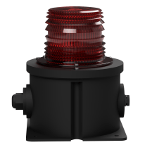 deegee XFV IP65 Xenon Strobe DH 11J Beacon 12Vuc Black Base 150mm x 150mm x 189mm Red