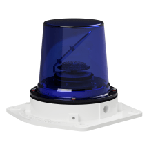deegee RFJ IP65 Rotating Mirror Beacon 12-48Vdc White Base 212mm x 255mm x 265mm Blue