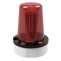 deegee PSE IP65 Flashing LED Beacon 12Vdc White Base 194mm x 146mm dia. Red