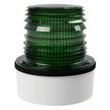 deegee XFL IP65 Xenon Strobe Single Flash Beacon 110Vdc White Base 133mm x 123mm dia. Green