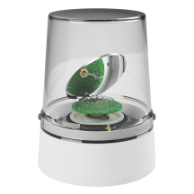 deegee RFH IP65 Rotating Mirror Beacon 12-48Vdc White Base 225mm x 175mm dia. White