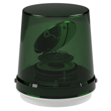 deegee RFK IP65 Rotating Mirror Beacon 12-48Vdc White Base 185mm x 165mm dia. Green
