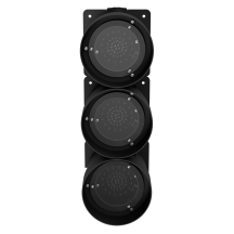deegee MIH IP65 3-way Traffic Light 24-36Vdc Black Base 450mm x 150mm x 151mm Red / Amber / Green