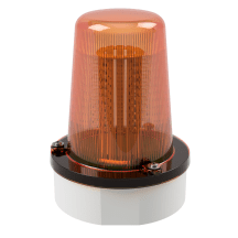 deegee PSE IP65 Flashing LED Beacon 24Vdc White Base 194mm x 146mm dia. Amber