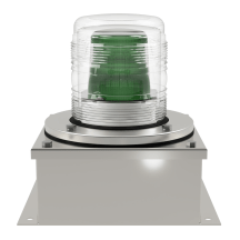 deegee XFF IP65 Xenon Strobe Single Flash Beacon 12-70Vuc 155mm x 155mm x 192mm Green