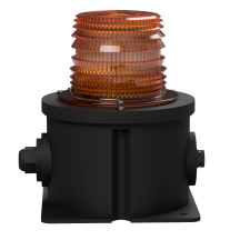 deegee XFV IP65 Xenon Strobe DH 24J Beacon 115Vac Black Base 150mm x 150mm x 189mm Amber