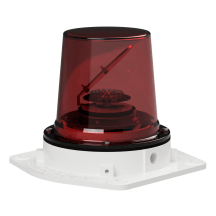 deegee RFJ IP65 Rotating Mirror Beacon 115-230Vuc White Base 212mm x 255mm x 265mm Red