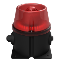 deegee ISB-T IP66 Sounder Beacon 12Vdc Black Base 150mm x 150mm x 151mm Red