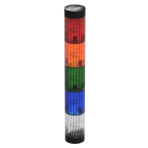 deegee STC IP65 LED Stack Light 24Vuc Black Base 225mm x 32mm dia. Red/Amber/Green/Blue/White