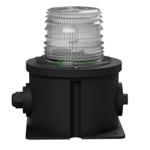 deegee XFV IP65 Xenon Strobe DH 11J Beacon 115Vac Black Base 150mm x 150mm x 189mm White