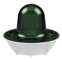 deegee PSG IP68 Flashing LED Beacon 115-230Vuc White Base 220mm x 256mm dia. Green