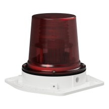 deegee XFJ IP65 Xenon Strobe DH Beacon 24J 12Vuc White Alu Base 265mm x 255mm x 212mm dia. Red