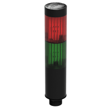 deegee STC LED Stack Light 24Vuc Black Base 145mm x 32mm dia. Red / Green 1m Cable M12 connector