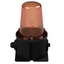 deegee XFT IP65 Xenon Strobe Single Flash Beacon 24Vuc Black Base 248mm x 150mm x 150mm Amber