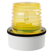 deegee XFL IP65 Xenon Strobe Single Flash Beacon 110Vdc White Base 133mm x 123mm dia. Yellow