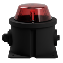 deegee PSW IP65 LED Beacon 12-36V Black Base 150mm x 150mm x 150mm Red
