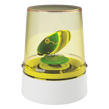 deegee RFH IP65 Rotating Mirror Beacon 115-230Vuc White Base 225mm x 175mm dia. Yellow