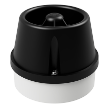 deegee IAS-E IP65 Electronic Sounder 24-48Vdc Black Horn White Base 117mm x 146mm dia.