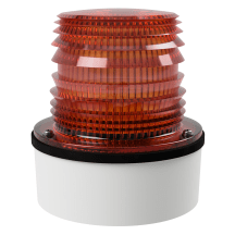 deegee XFL IP65 Xenon Strobe Double Flash Beacon 12Vuc White Base 133mm x 123mm dia. Amber