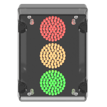 deegee IPN/018 IP65 3-way Traffic Light 230Vac Black Base 200mm x 150mm x 80mm Red / Amber / Green