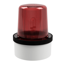deegee XFD IP65 Xenon Strobe Beacon 12-24Vdc White Base 102mm x 79mm dia. Red