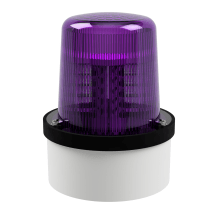 deegee PSD IP65 Flashing LED Beacon 24-230Vuc White Base 102mm x 79mm dia. Purple
